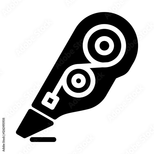 solid icon of a correction tape