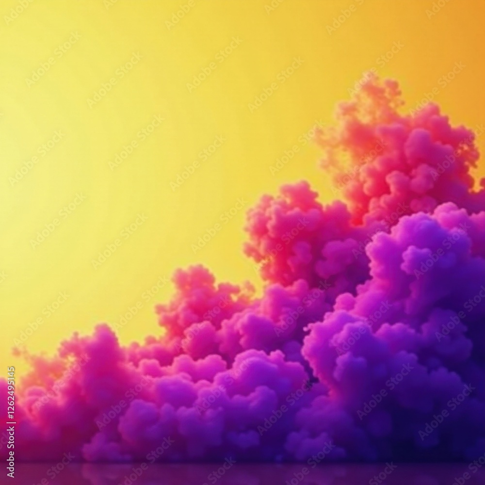 Fototapeta premium Intense purple smoke clouds, dynamic and vibrant , graphic, energy, mist