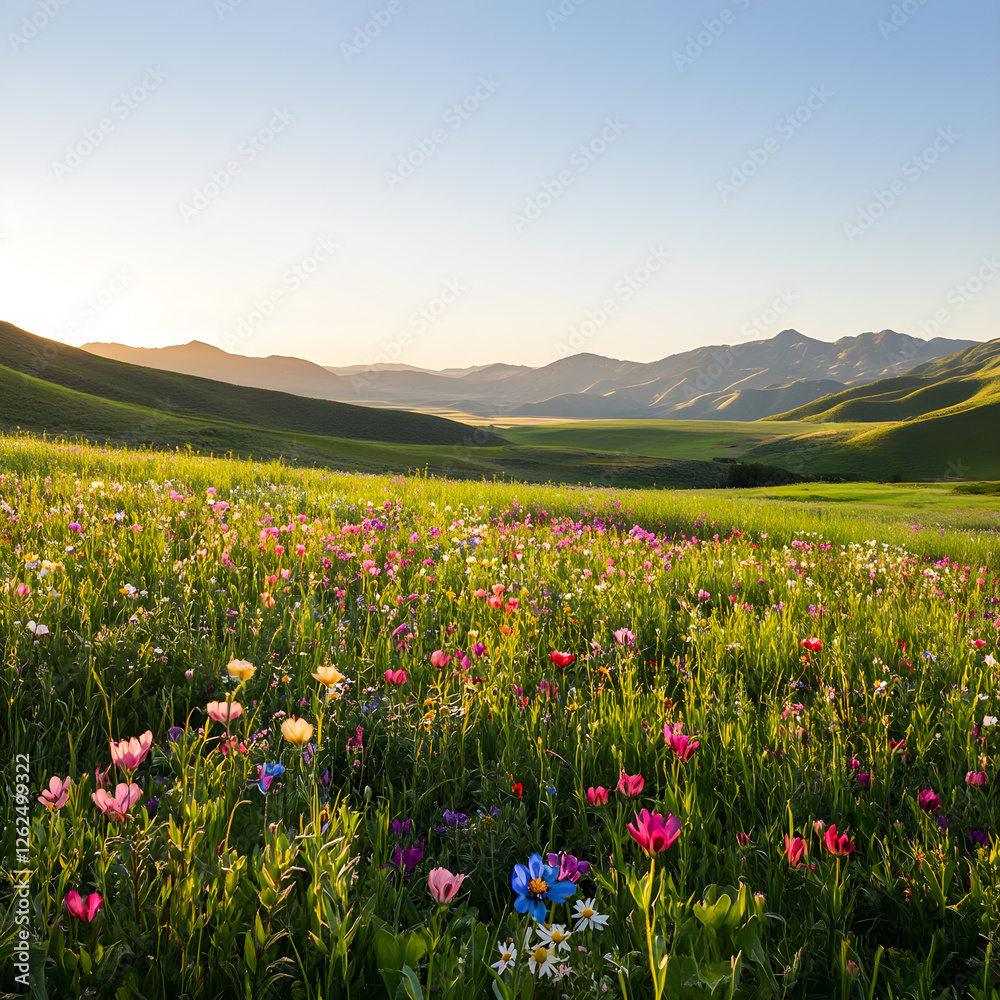 Breath of Tranquility: Discover the Pristine Harmony of Nature's Meadow and Mountain Landscape Breath of Tranquility: Discover the Pristine Harmony of Nature's Meadow and Mountain Landscape