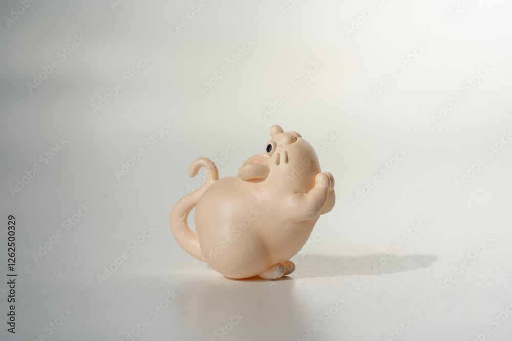 Cream-white Mouse made from paninted resin. Cream-white Mouse made from paninted resin.