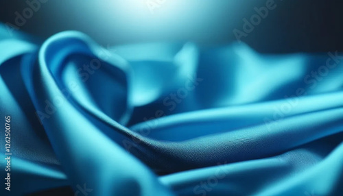 Blue flowing silk as a background. 