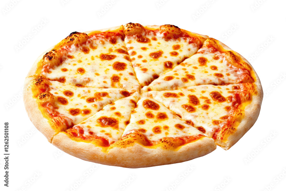 Delicious cheese pizza kitchen food isolated on transparent background, png Delicious cheese pizza kitchen food isolated on transparent background, png