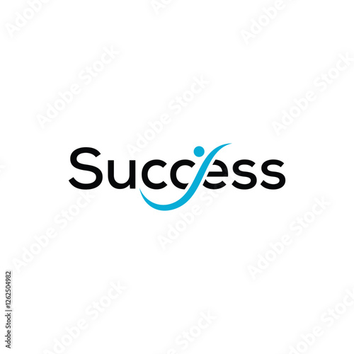 typography font success logo design icon vector template