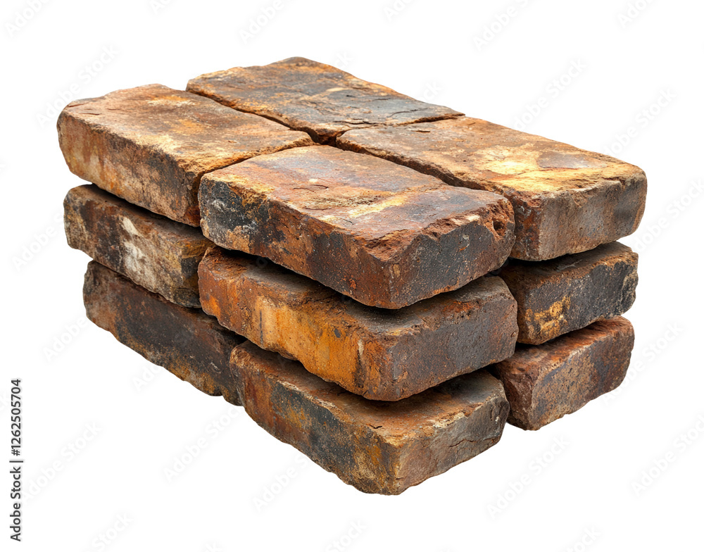 Construction action brick stack workshop isolated on transparent background, png Construction action brick stack workshop isolated on transparent background, png