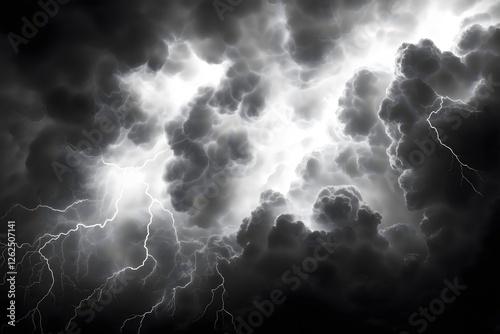 Intense lightning storm over dark clouds nature image atmospheric dramatic weather phenomenon