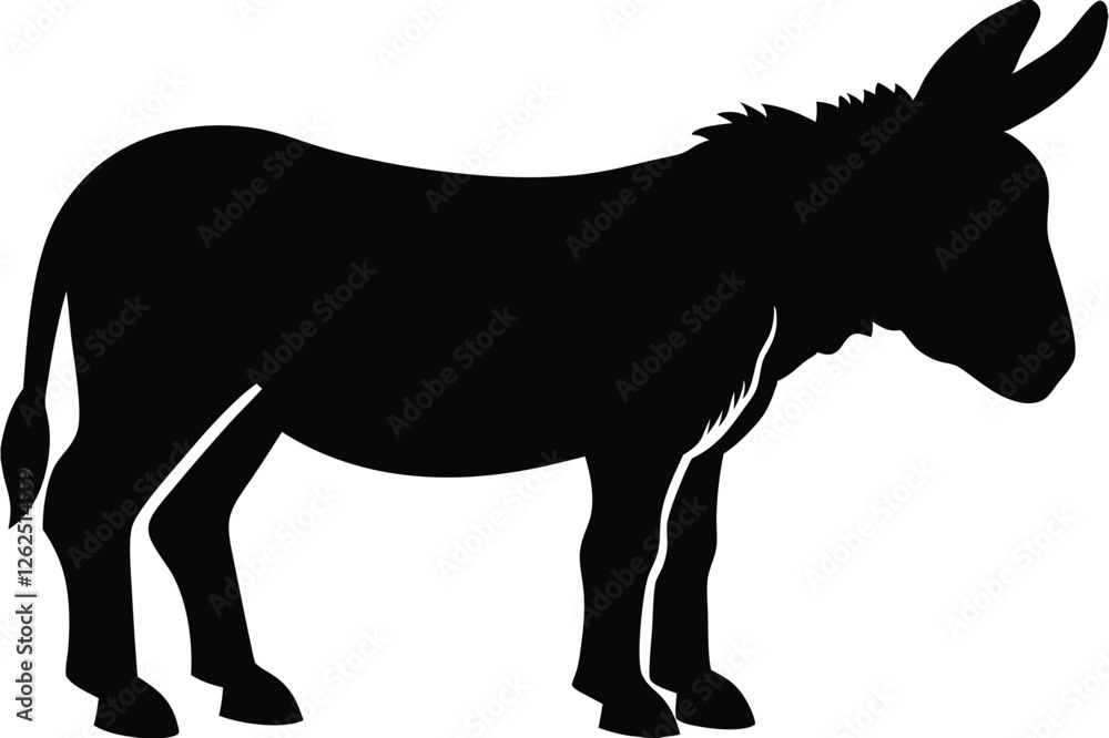 Donkey silhouette Donkey silhouette