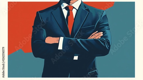 Professional Confident Businessman with Crossed Arms