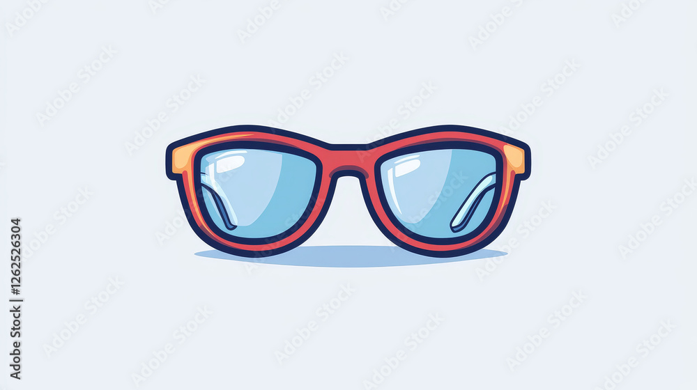 Optic center vector icon isolated on a white background. Concept of ophthalmology diagnostic center, medical clinic. Creative badge for glasses shop or vision correction clinic Optic center vector icon isolated on a white background. Concept of ophthalmology diagnostic center, medical clinic. Creative badge for glasses shop or vision correction clinic