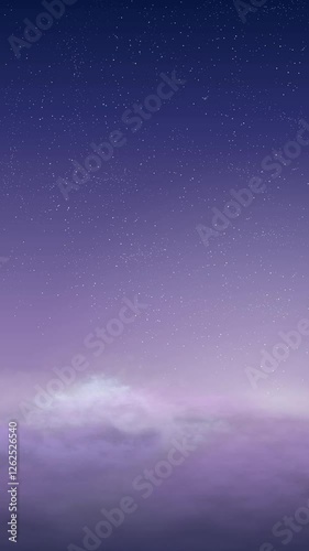 Cloudy blue sky vertical looping animation abstract background