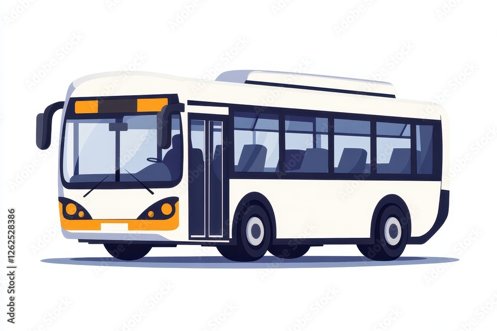 Modern City Bus Design for Urban Transportation and Public Transit Modern City Bus Design for Urban Transportation and Public Transit