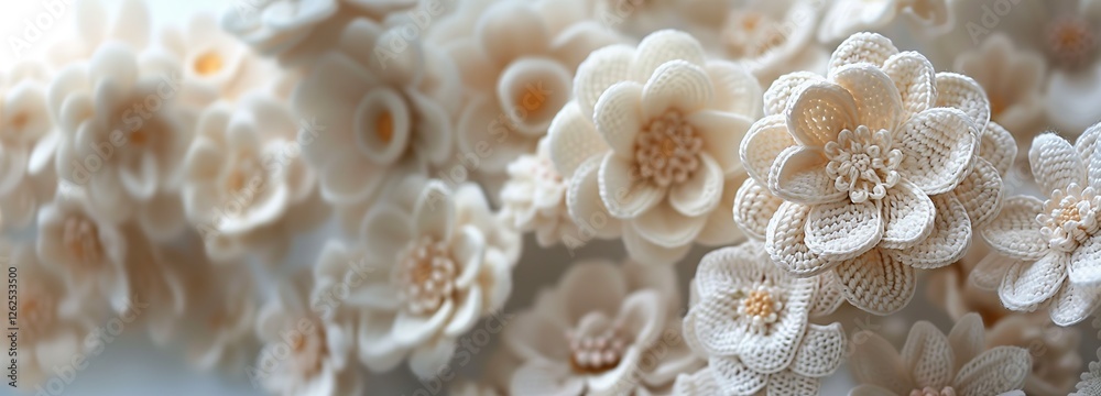 lace flowers delicate white beige intricate patterns soft lighting elegant textile artistry lace flowers delicate white beige intricate patterns soft lighting elegant textile artistry
