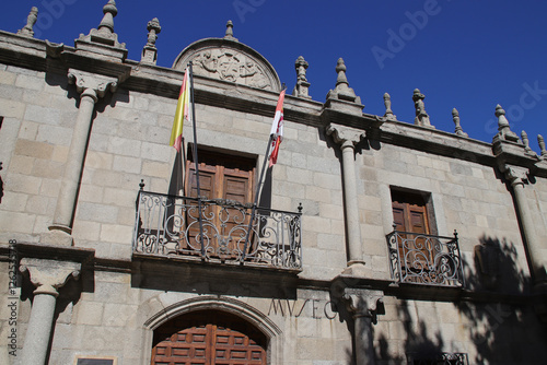 old stone mansion (museum) in avila in spain