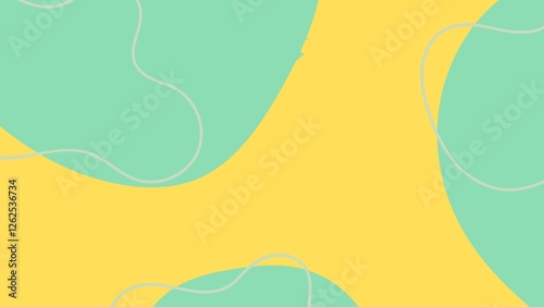 Yellow abstract  background with green wave for any business