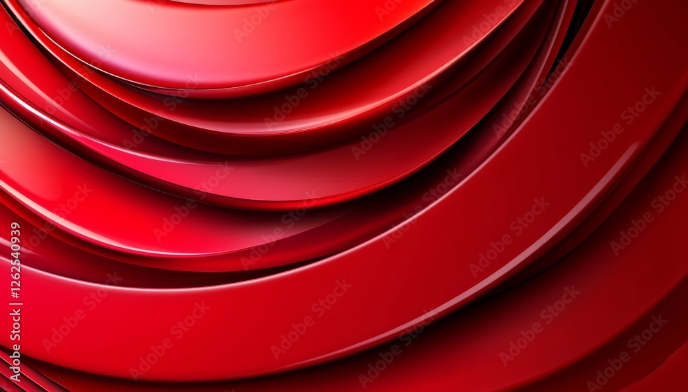 Fototapeta premium Dynamic Red Lines, Abstract Vibrant Background, Smooth Curves, Gradient Effect, Sharp Details
