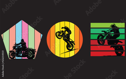 sunset motorcycle rider silhouette