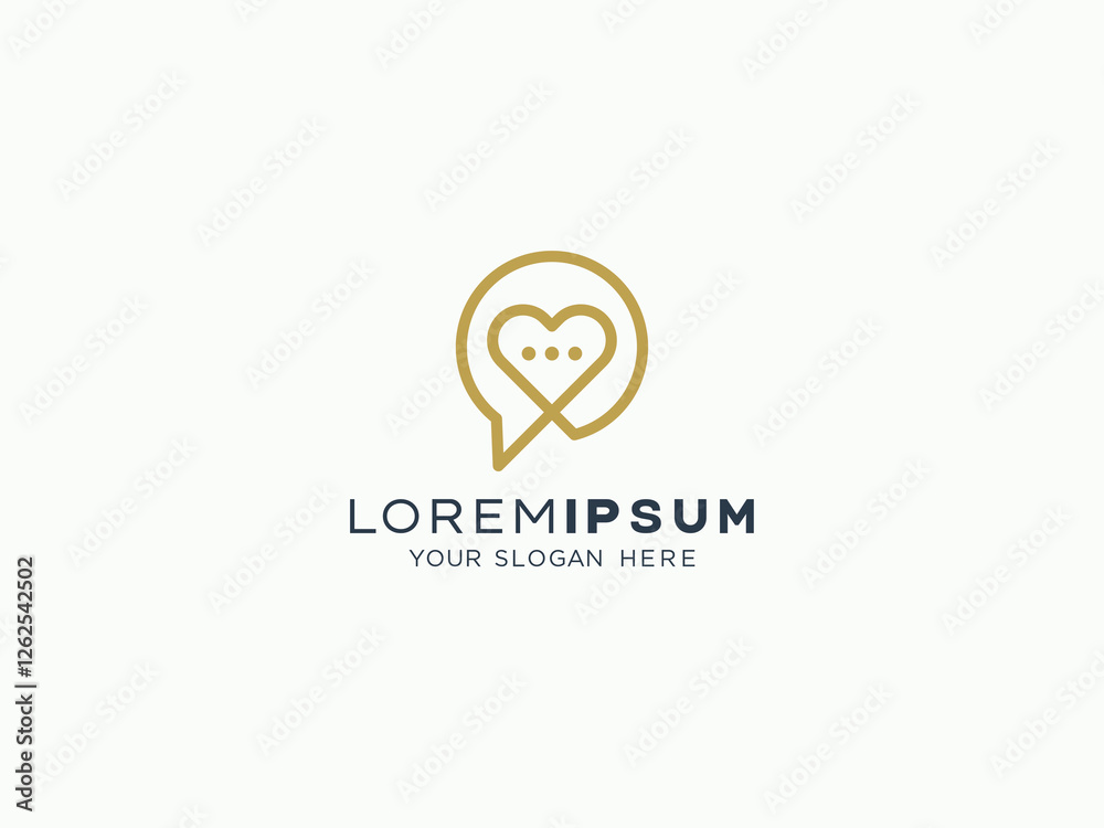 Love and care logo design vector template