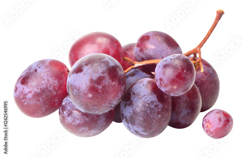 Obraz na płótnie Red grape isolated on white background w salonie