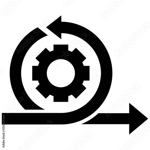 Iteration, agile, flow icon