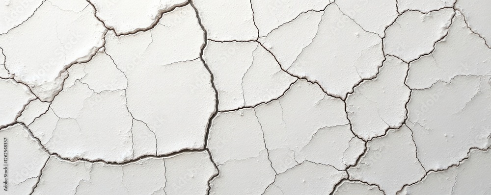 Intricate network of fine cracks in aged white ceramic , old, aged