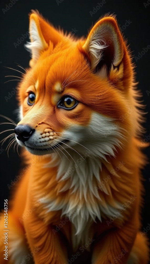Obraz premium Intricate, plush orange fur; deep, rich texture , background, backdrop