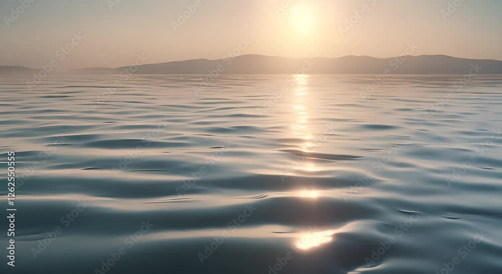 Calm sea with gentle ripples on a tranquil blue Calm sea with gentle ripples on a tranquil blue