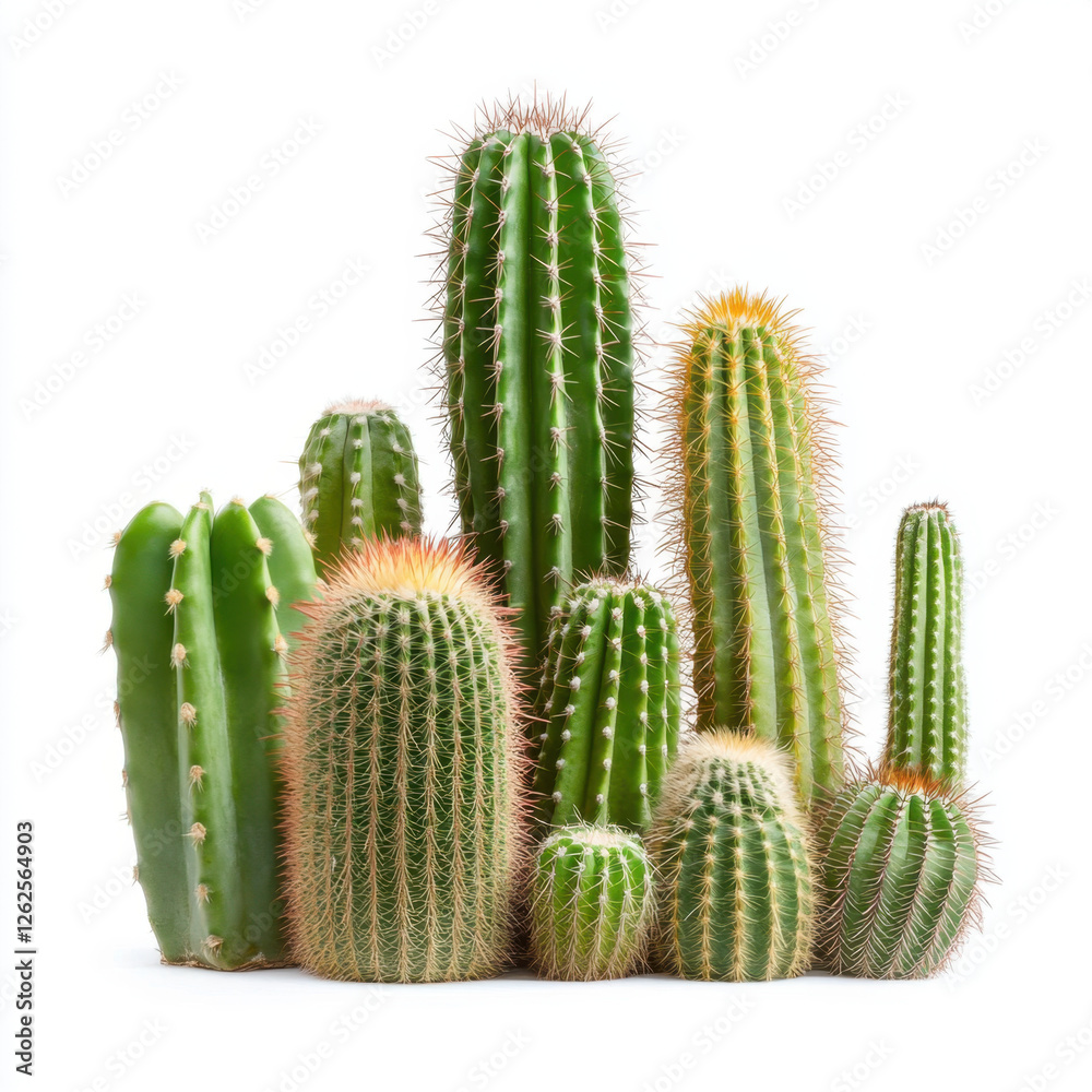 vibrant assortment of various cactus species, showcasing unique shapes and textures, perfect for adding touch of nature to any space