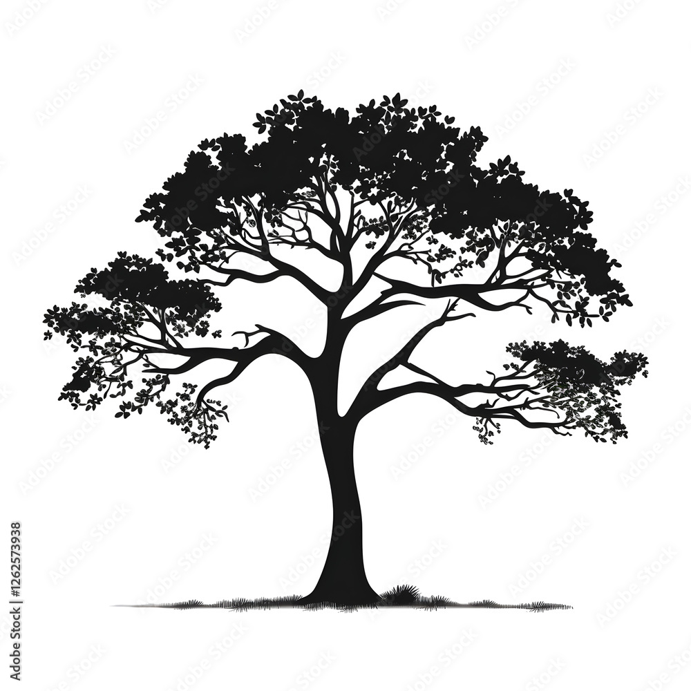 Obraz premium clipart tree silhouette