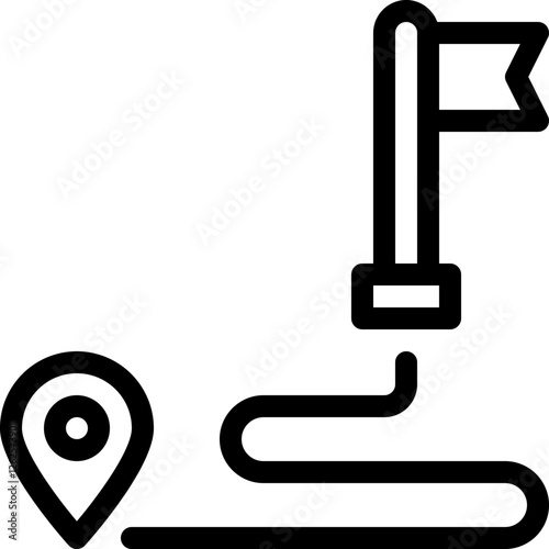 -_vision board, path, journey, direction, steps line editable icon. Editable stroke. Vector illustration.