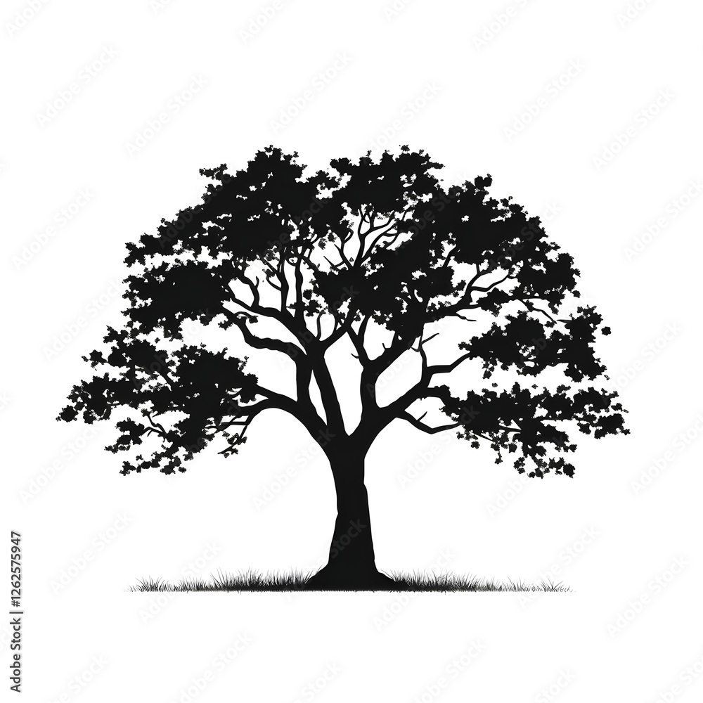 Obraz premium simple tree silhouette