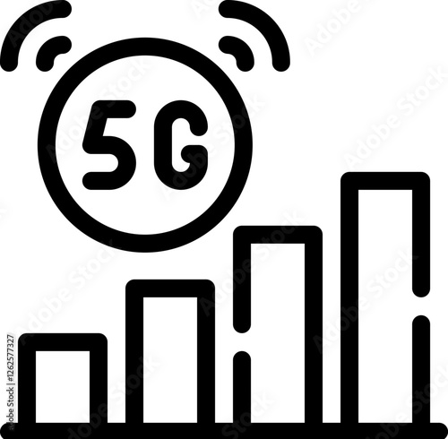 -_5G, coverage, network, signal, reach line editable icon. Editable stroke. Vector illustration.