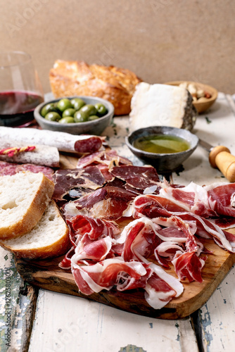 Snack board with Jamon Iberico