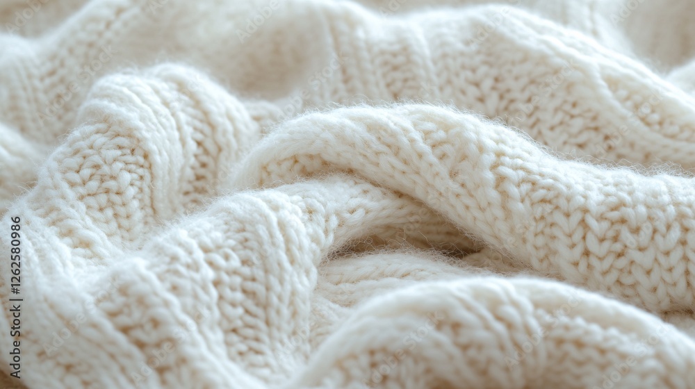 close-up of a white knitted wool texture, highlighting the soft, woven patterns for a cozy and natural fabric background. close-up of a white knitted wool texture, highlighting the soft, woven patterns for a cozy and natural fabric background.