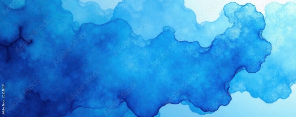 Obraz premium Deep blue abstract watercolor texture, perfect for backgrounds , marketing, stylish