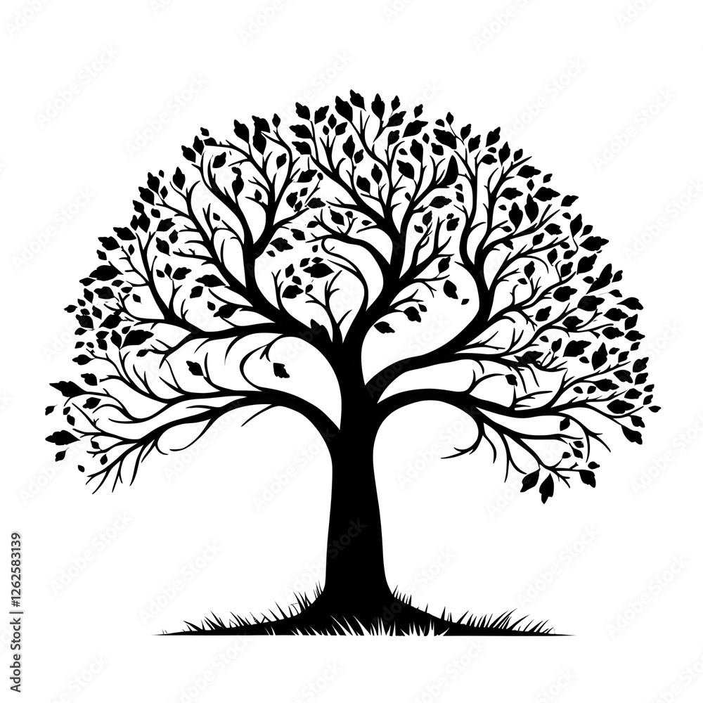 Obraz premium clipart tree silhouette