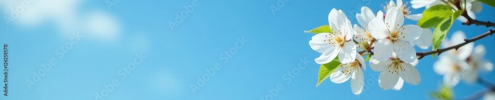 Delicate white jasmine blossoms against vibrant blue sky , photography, texture, spring Delicate white jasmine blossoms against vibrant blue sky , photography, texture, spring