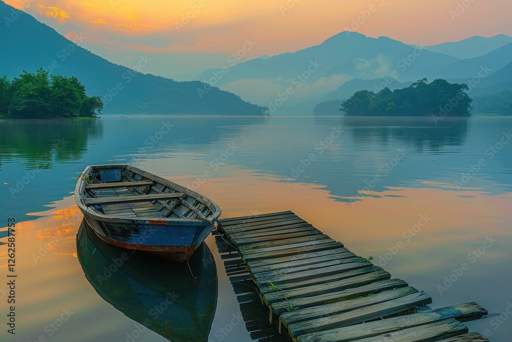 Peaceful Morning on a Tranquil Lake Peaceful Morning on a Tranquil Lake