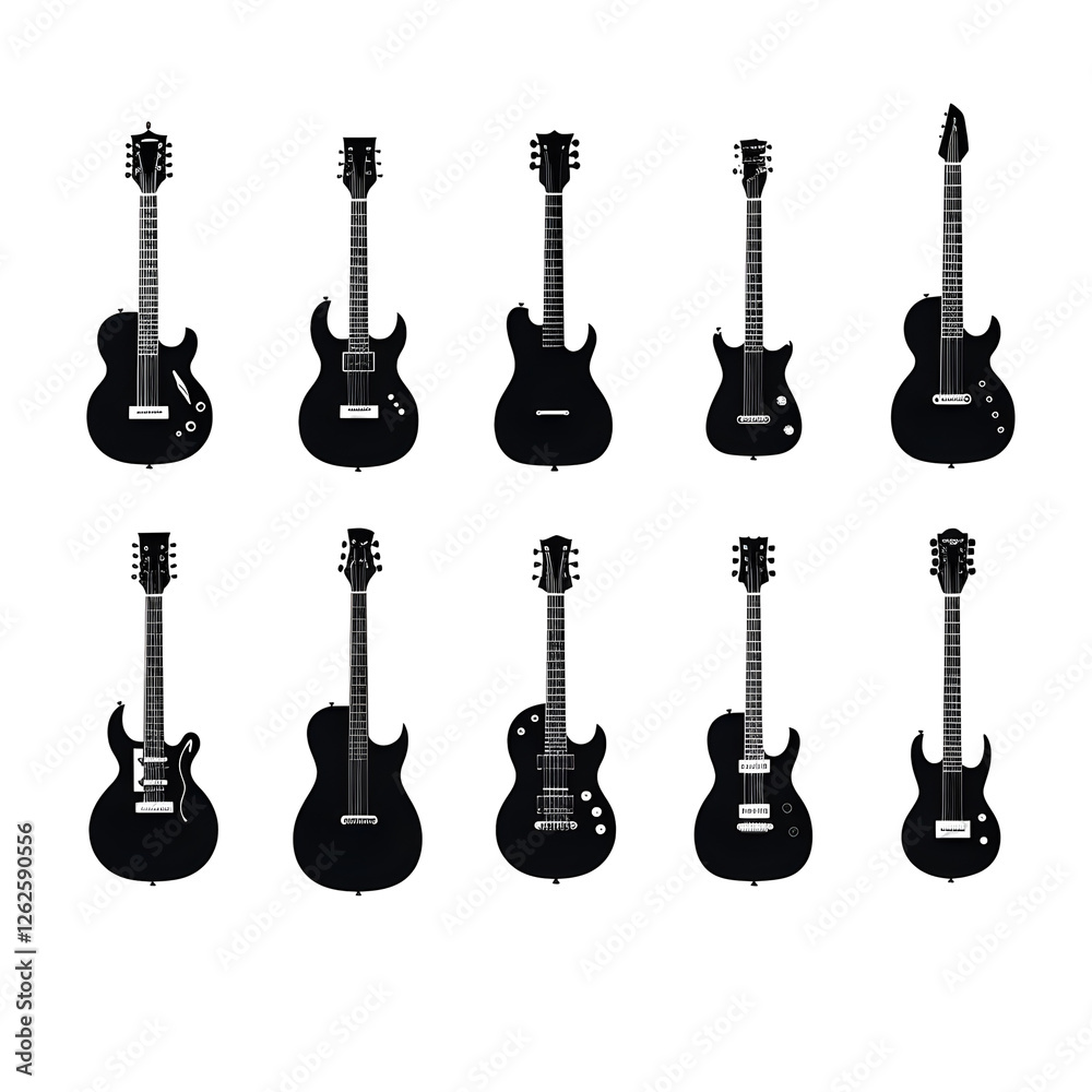 Fototapeta premium guitars silhouette