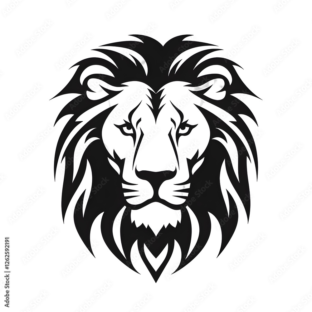 lion head silhouette lion head silhouette