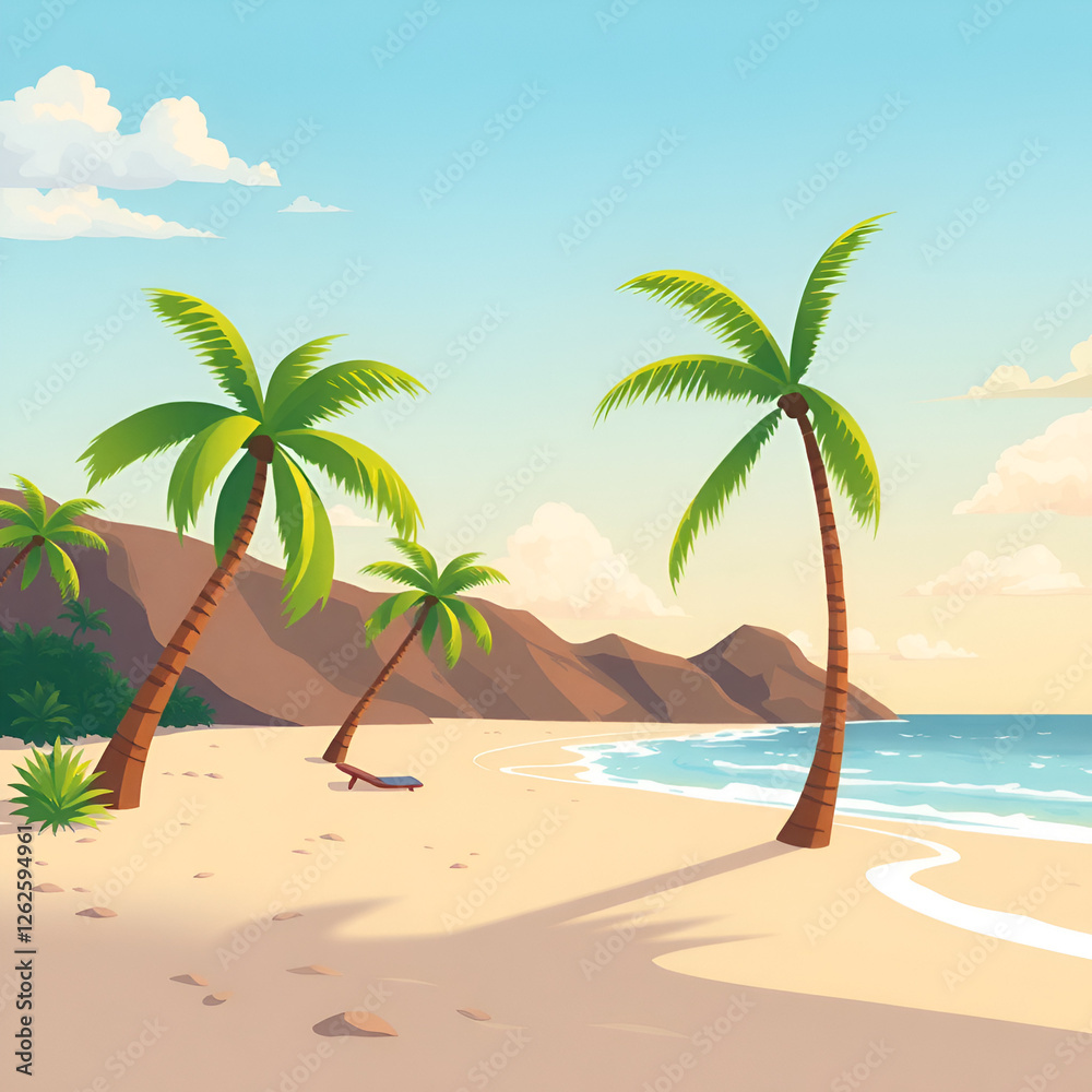 Obraz premium palm tree on the beach