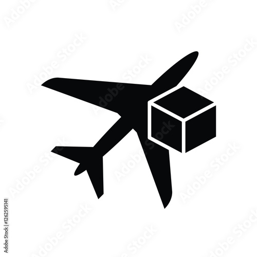 plane delivery icon vector shipping icon all over the world