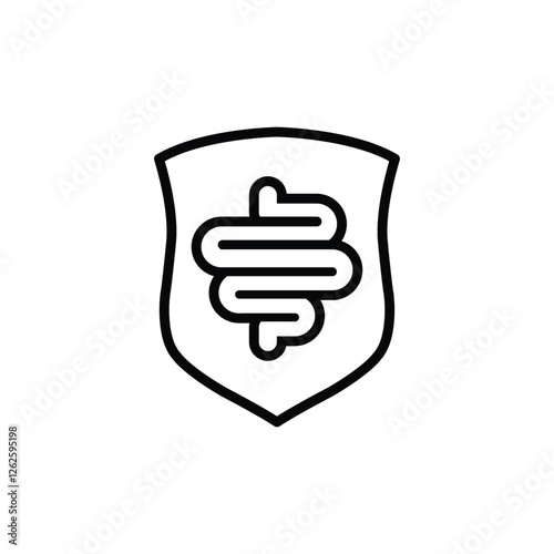 protect gut icon care  vector health sign