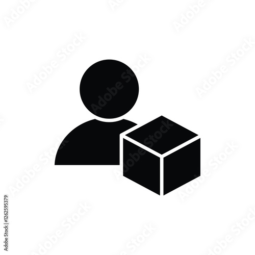 delivery man icon vector courier sign