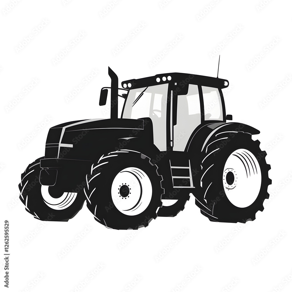 Obraz premium tractor silhouette