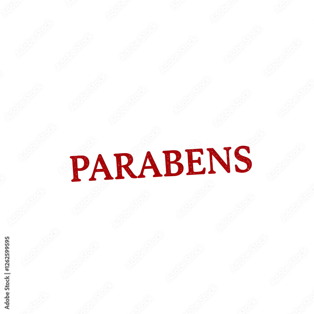 Parabens text stamp red rubber stamp on white background. Generative AI Parabens text stamp red rubber stamp on white background. Generative AI