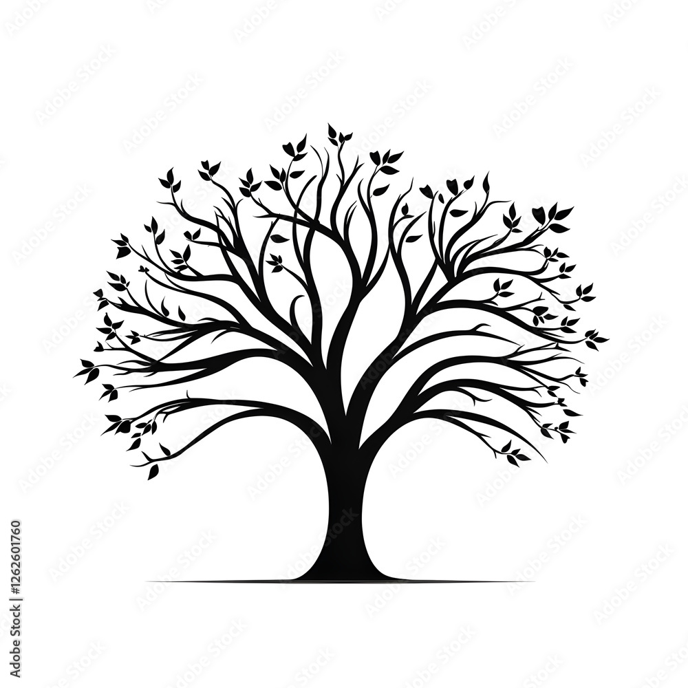 Obraz premium simple tree silhouette