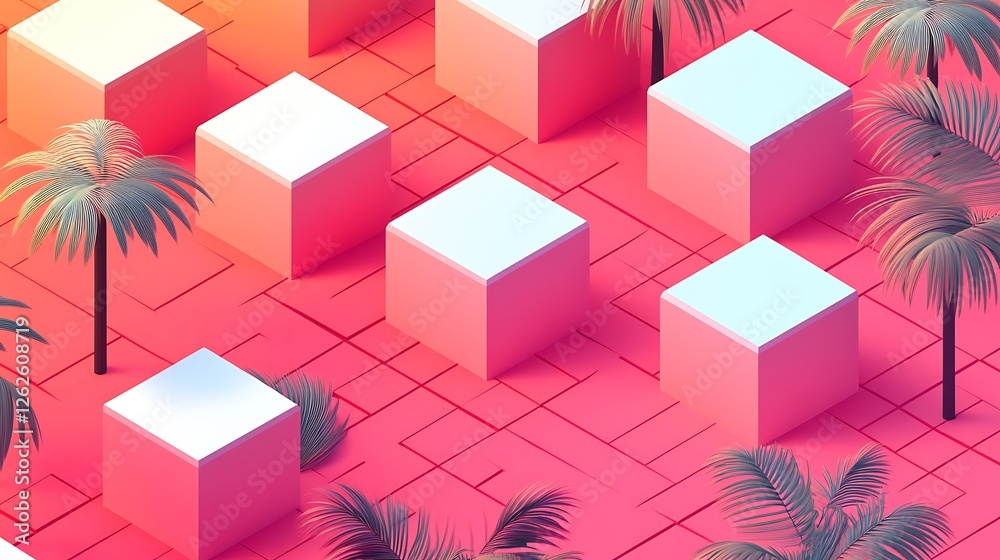 Pink Cubes and Palm Trees in a Geometric Setting Pink Cubes and Palm Trees in a Geometric Setting