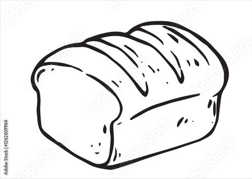 vector illustration in doodle style. loaf of bread