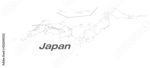 関東・中部地方が中心の日本地図 地方分け白地図