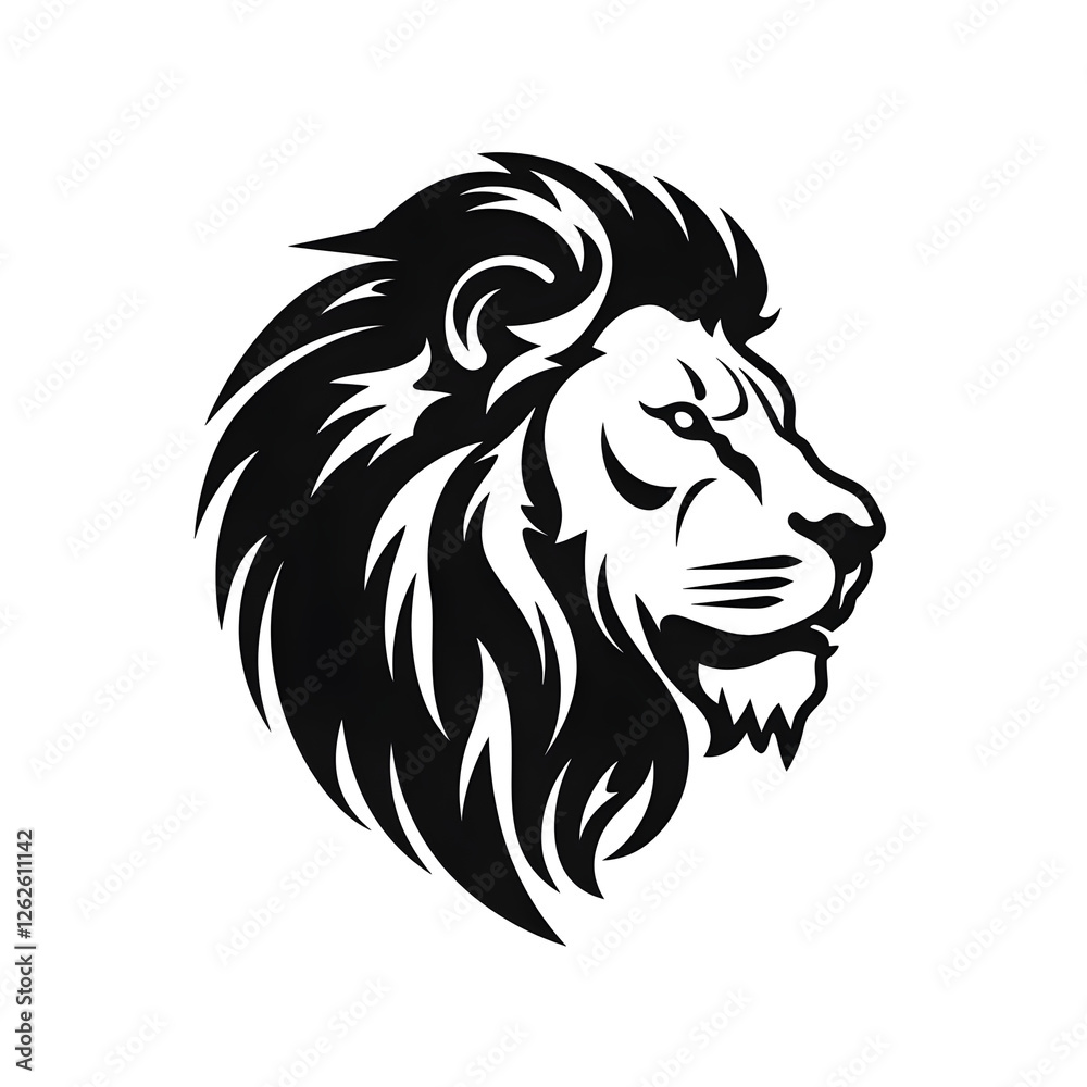 Fototapeta premium lion head silhouette