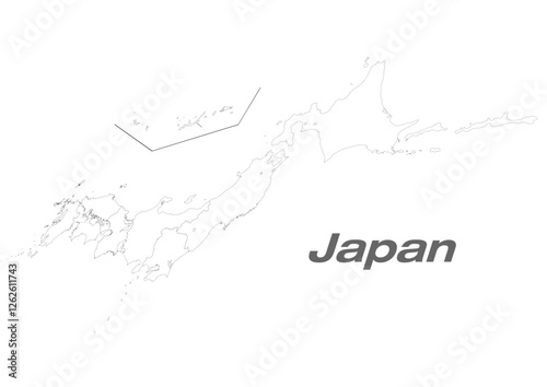 北海道・東北地方が中心の日本地図 地方分け白地図